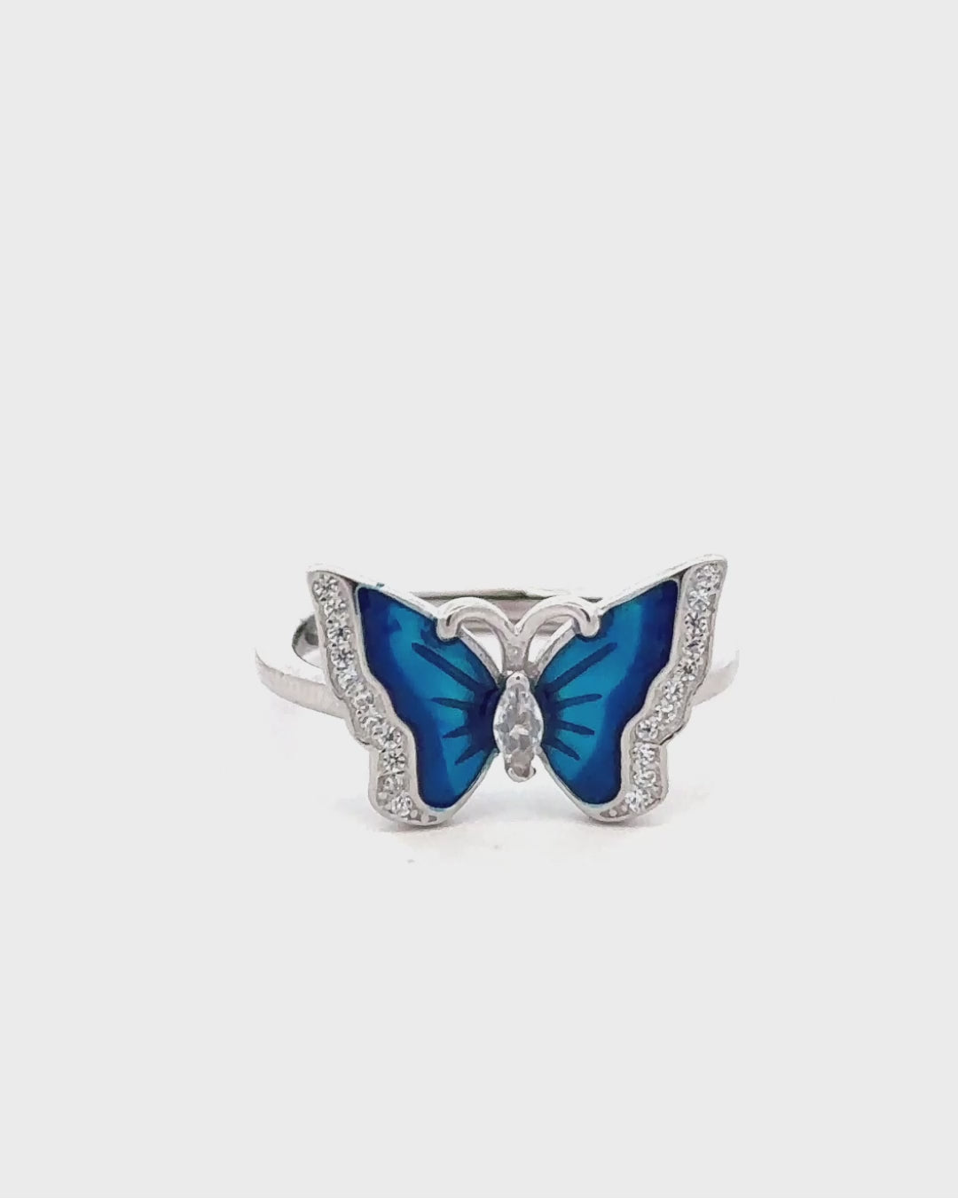 Silver Celestial Wings Adjustable Ring