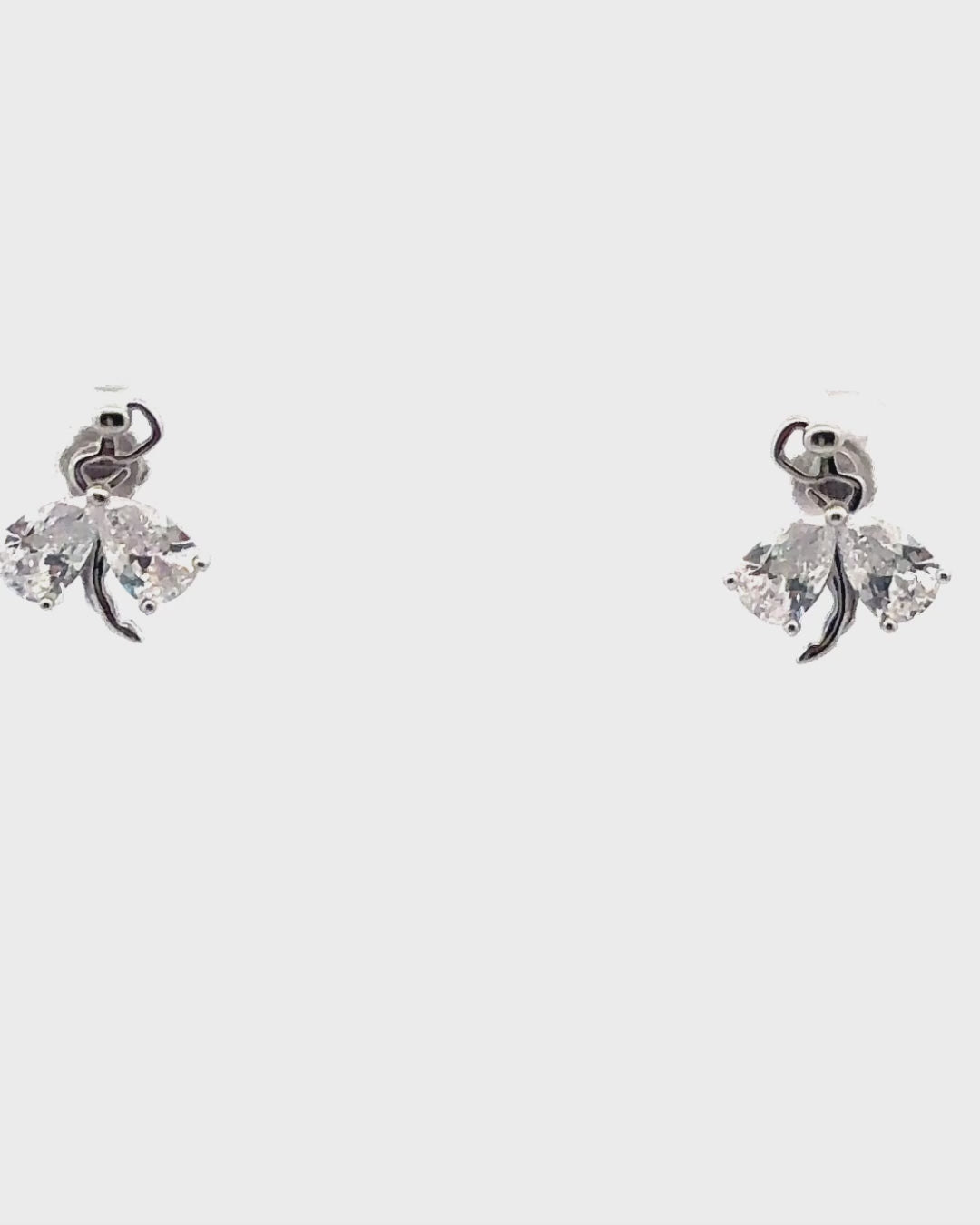 Silver Majestic Butterfly Earrings