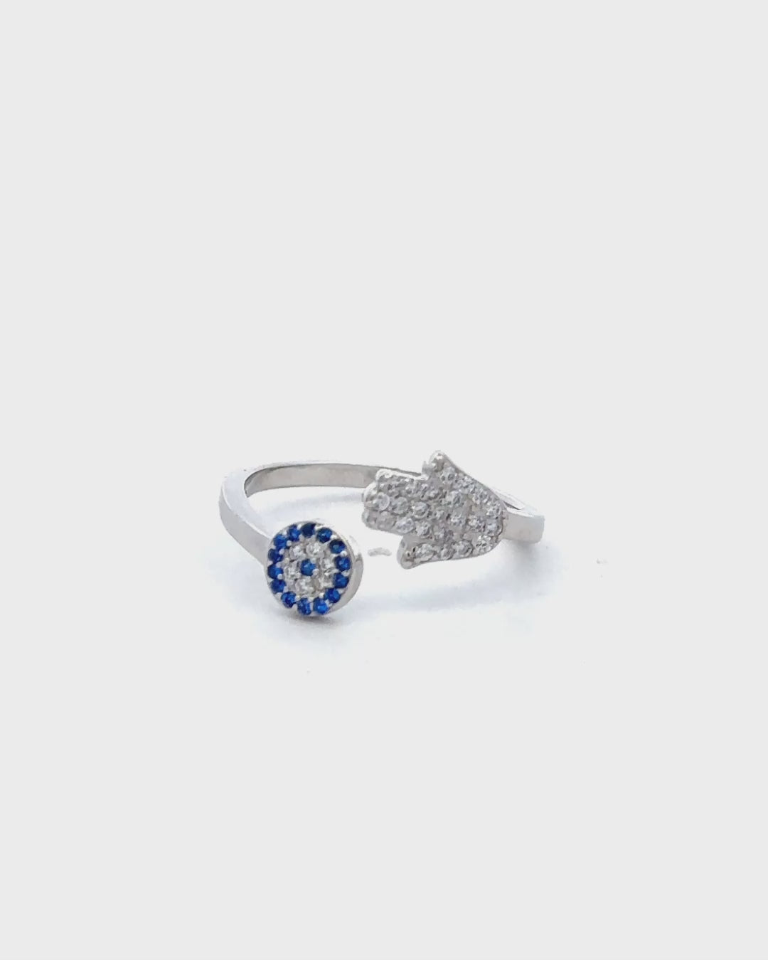 Silver Mystic Hamsa Protection Ring