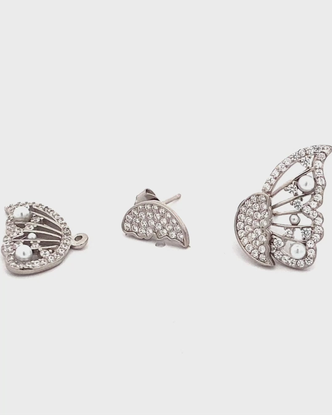 Silver Celestial Butterfly Silver Earrings