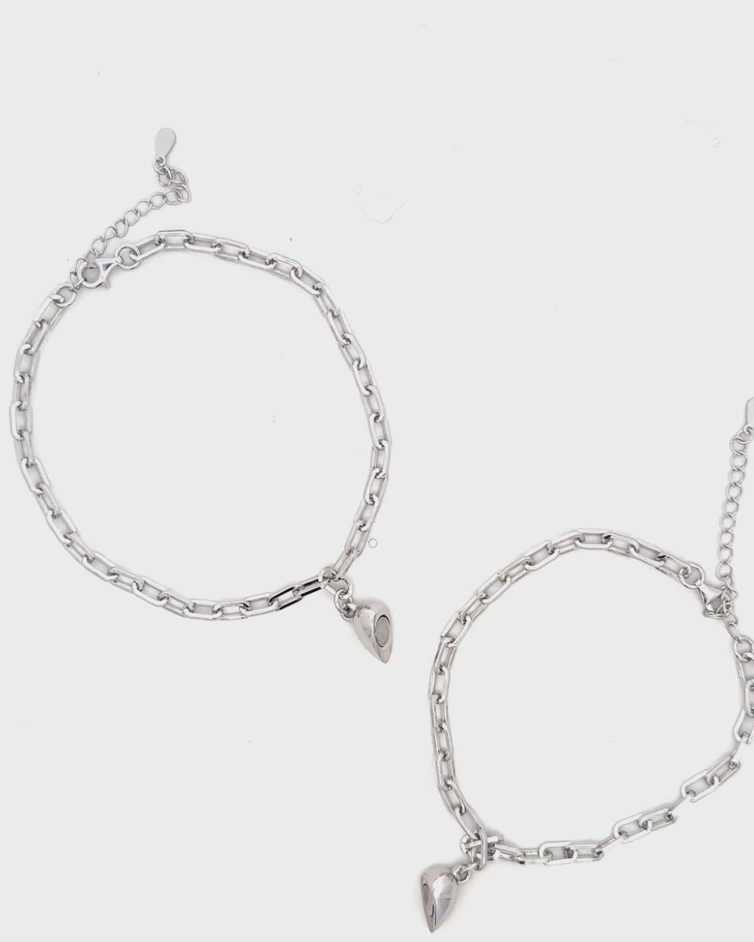 Silver Heart Chain Embrace Bracelet
