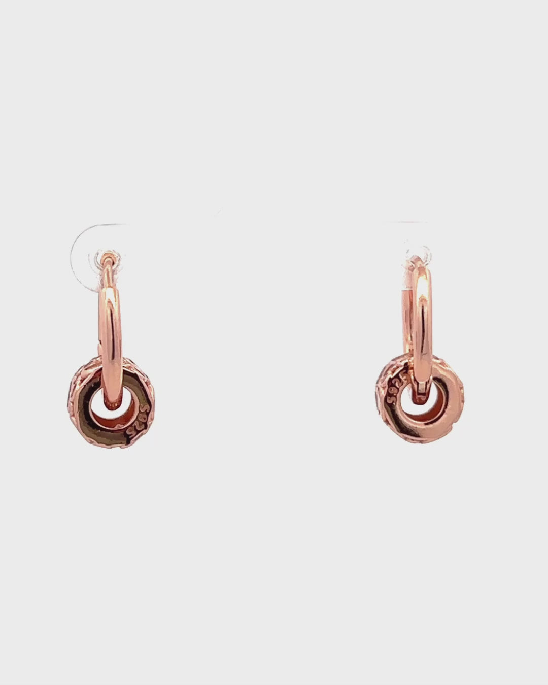 Silver Luxe Dice Hoop Earrings
