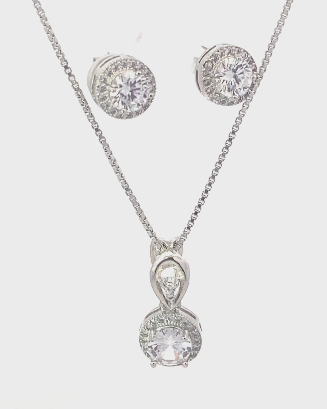 Silver Timeless Solitaire Chain Set