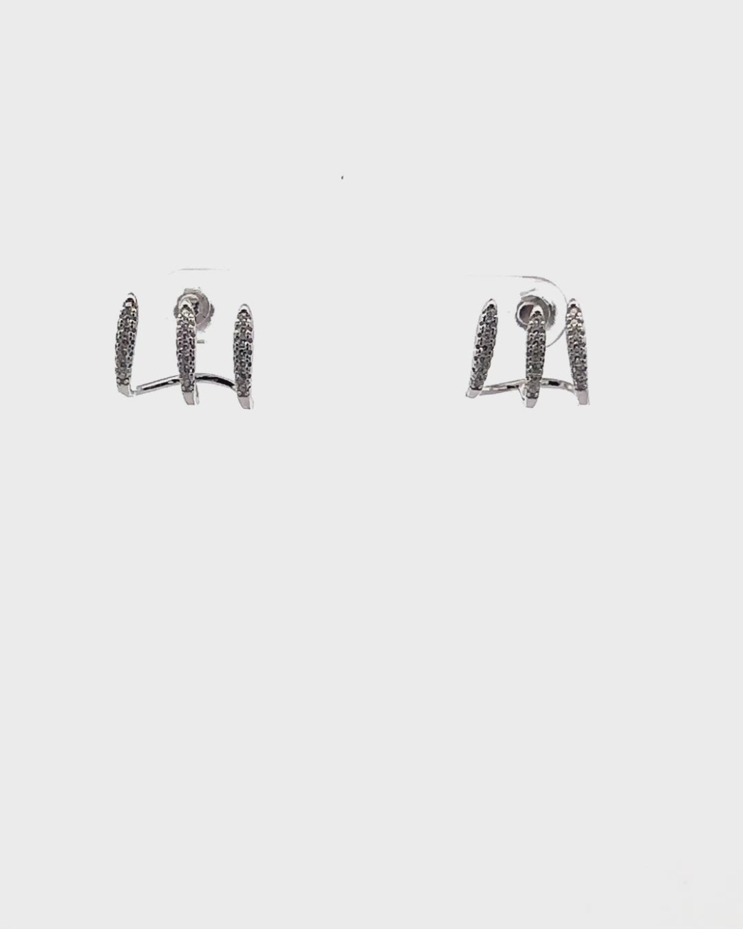 Silver Claw Embrace Earrings