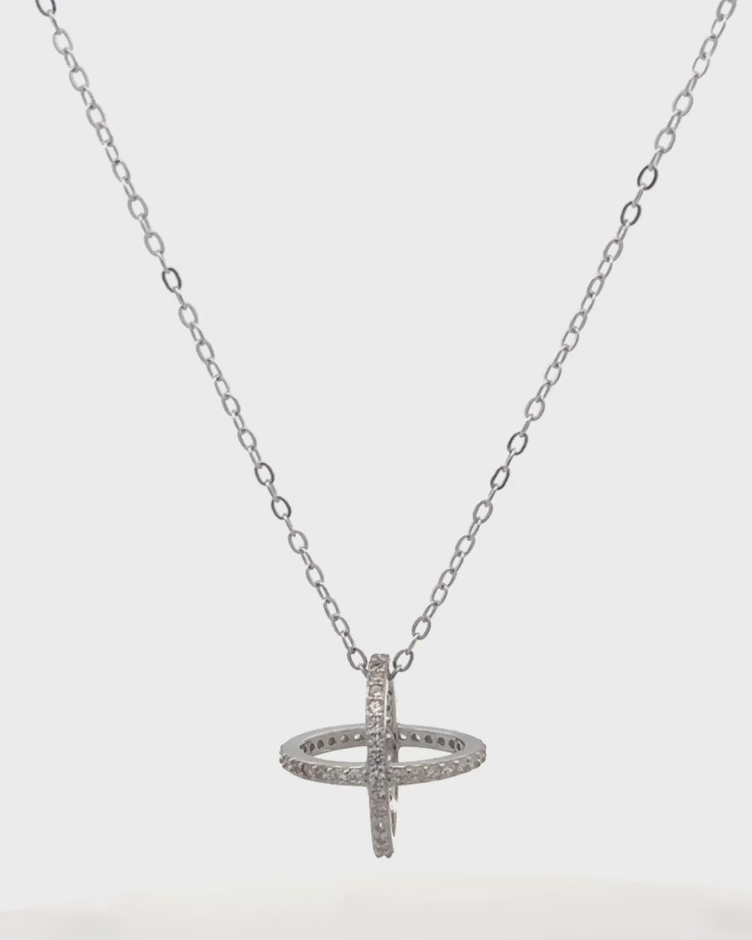 Silver Celestial Orbit Pendant Necklace