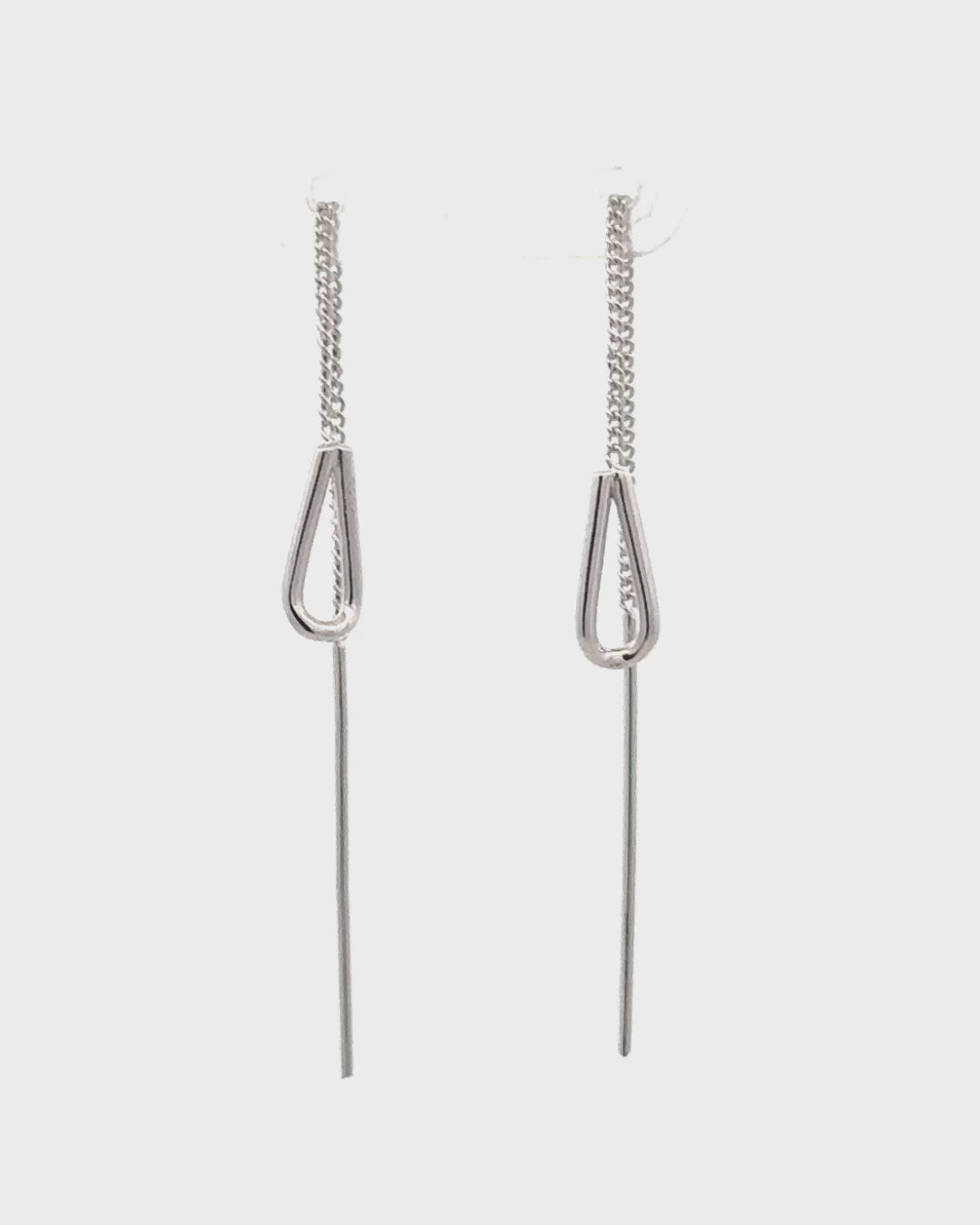 Silver Sleek Threader Earrings