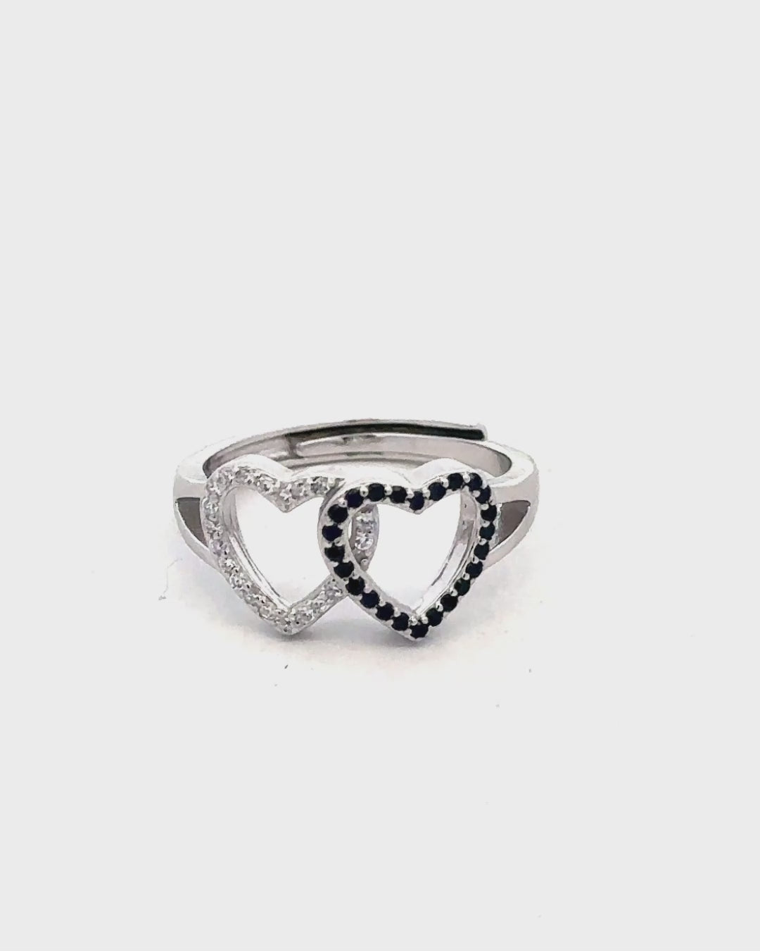 Silver Eternal Love Hearts Ring