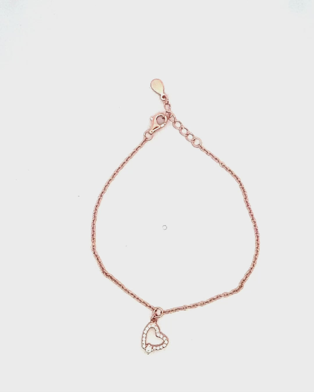 Silver Heart's Embrace Charm Bracelet