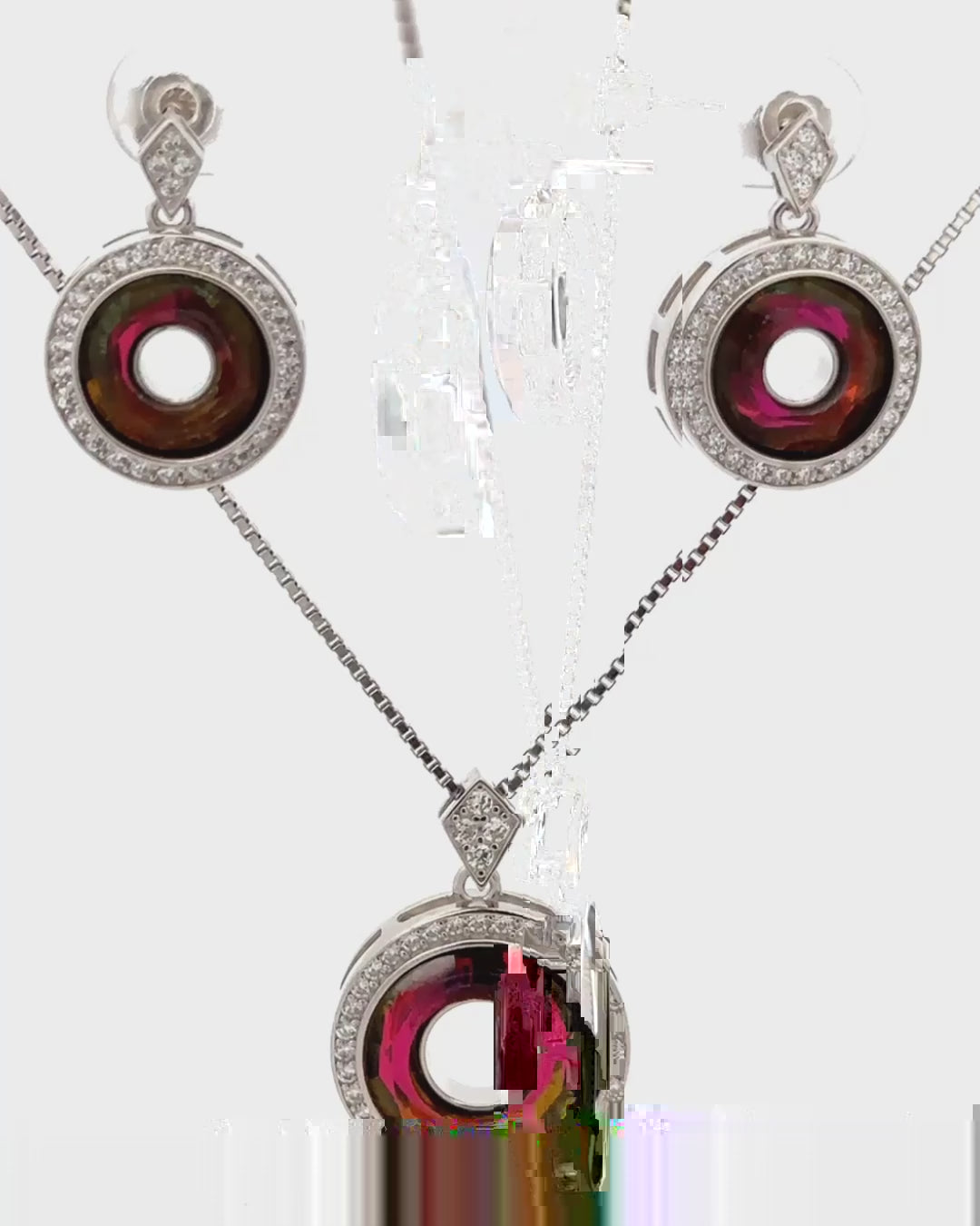 Silver Royal Amethyst Pendant Set