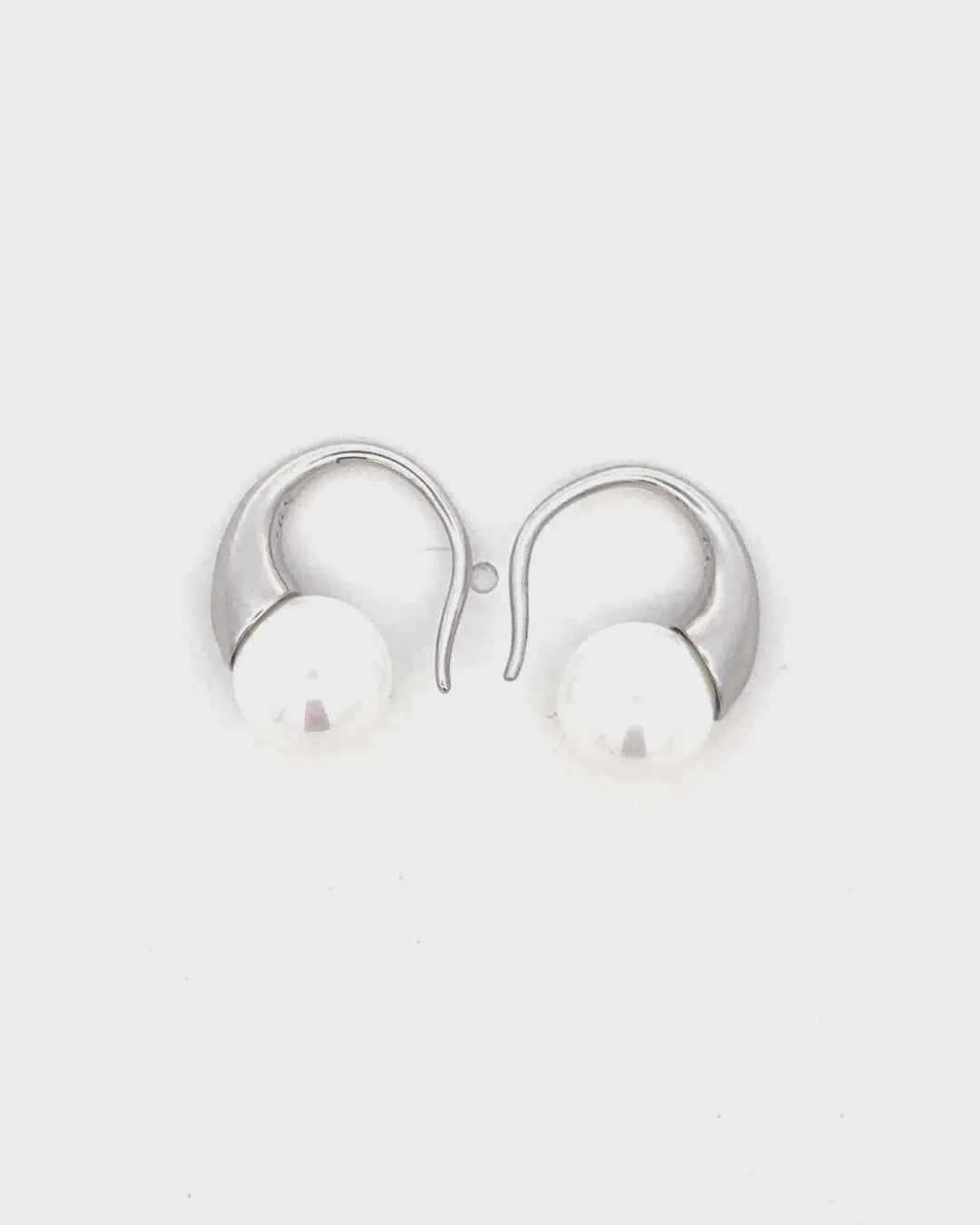 Silver Moonlit Grace Pearl Earrings