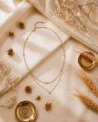 Layered Crystal Gold Necklace (Demi-Fine)