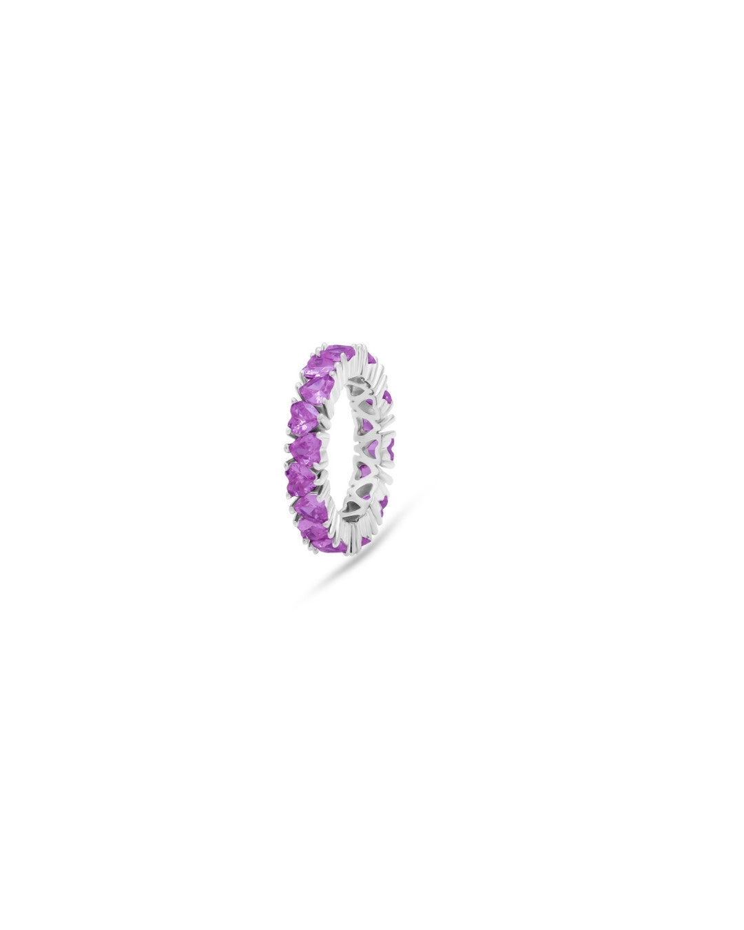 Silver Amethyst Royal Eternity Ring