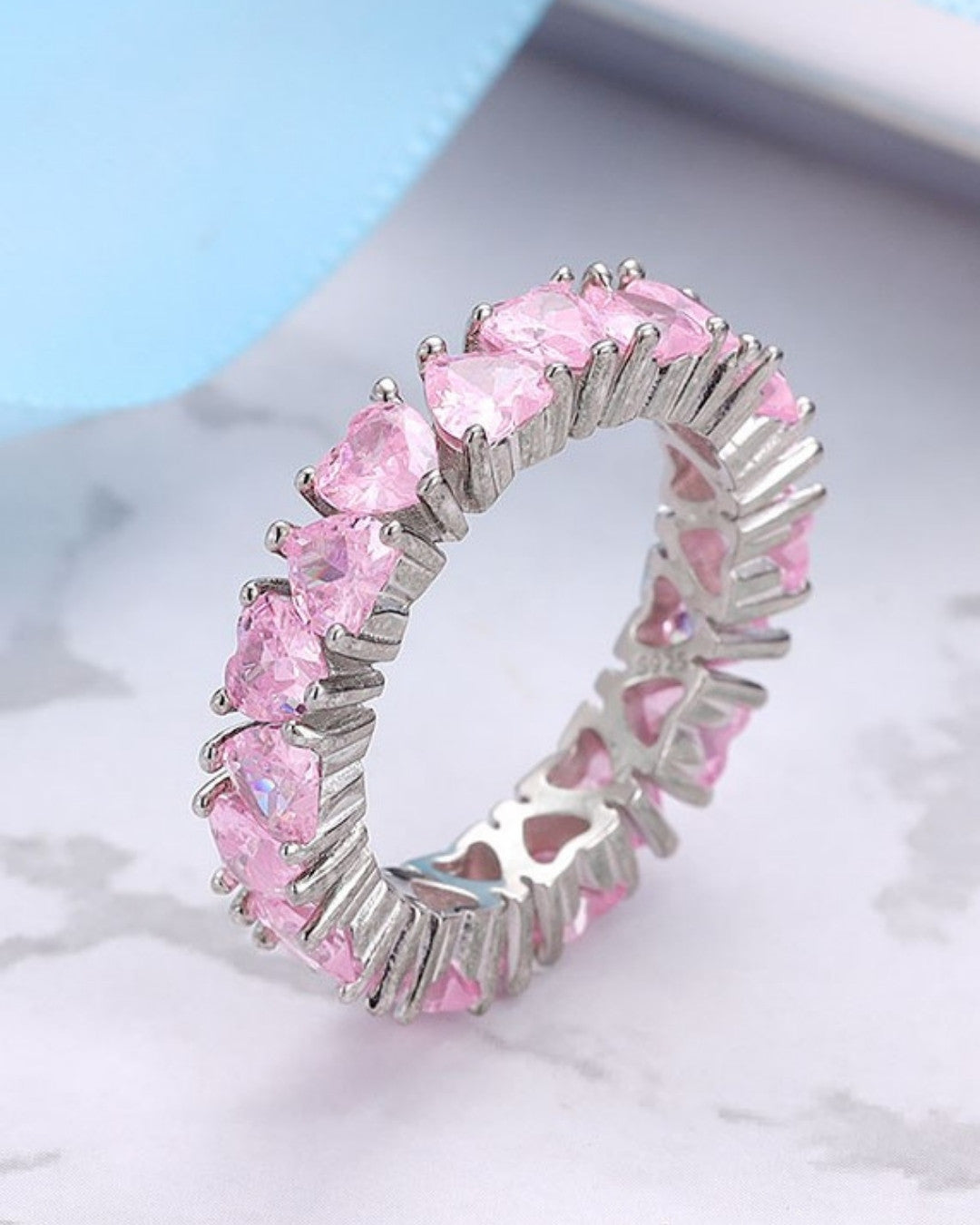 Silver Amethyst Royal Eternity Ring