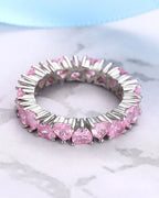 Silver Amethyst Royal Eternity Ring