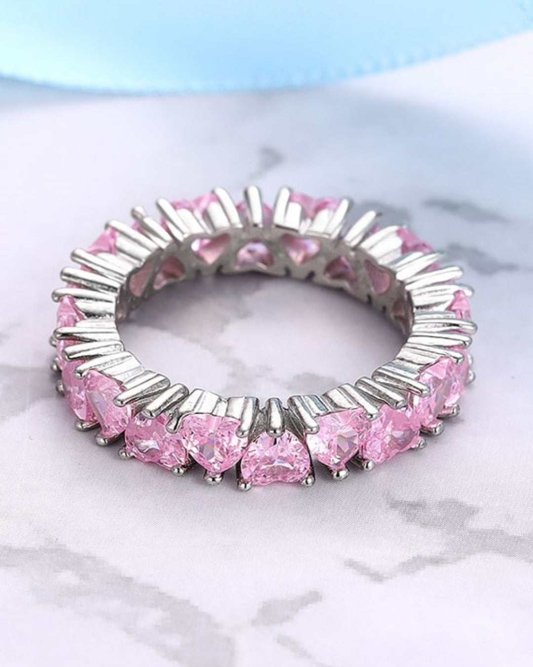 Silver Amethyst Royal Eternity Ring