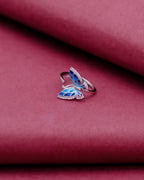 Silver Azure Wings Butterfly Ring
