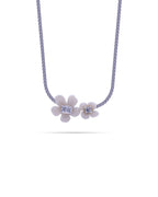 Silver Blossom Charm Floral Pendant Necklace