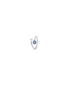 Silver Blue Spark Heart Ring