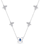 Silver Butterfly Bliss Pendant Necklace