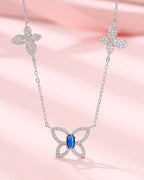 Silver Butterfly Bliss Pendant Necklace