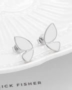Silver Butterfly Whisper Stud Earrings
