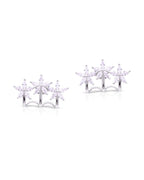 Silver Celestial Blossom Climber Earrings