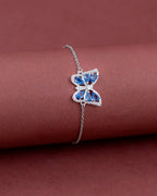 Silver Celestial Blue Wings Bracelet