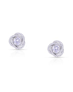 Silver Celestial Swirl Sparkle Earrings