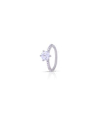 Silver Classic Elegance Solitaire Ring