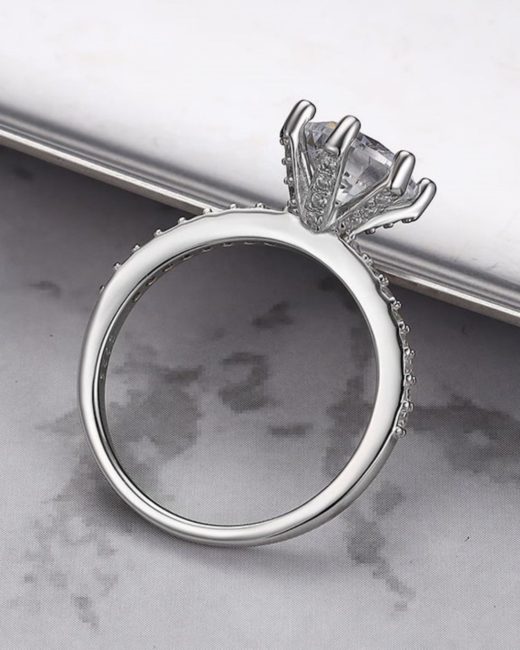 Silver Classic Elegance Solitaire Ring