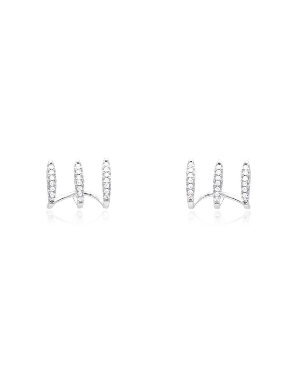 Silver Claw Embrace Earrings