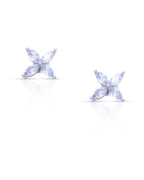 Silver Crystal Bloom Elegance Earrings