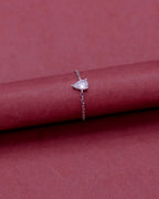 Silver Crystal Elegance Chain Ring