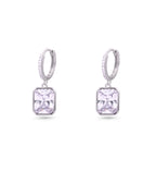Silver Crystal Elegance Hoop Earrings