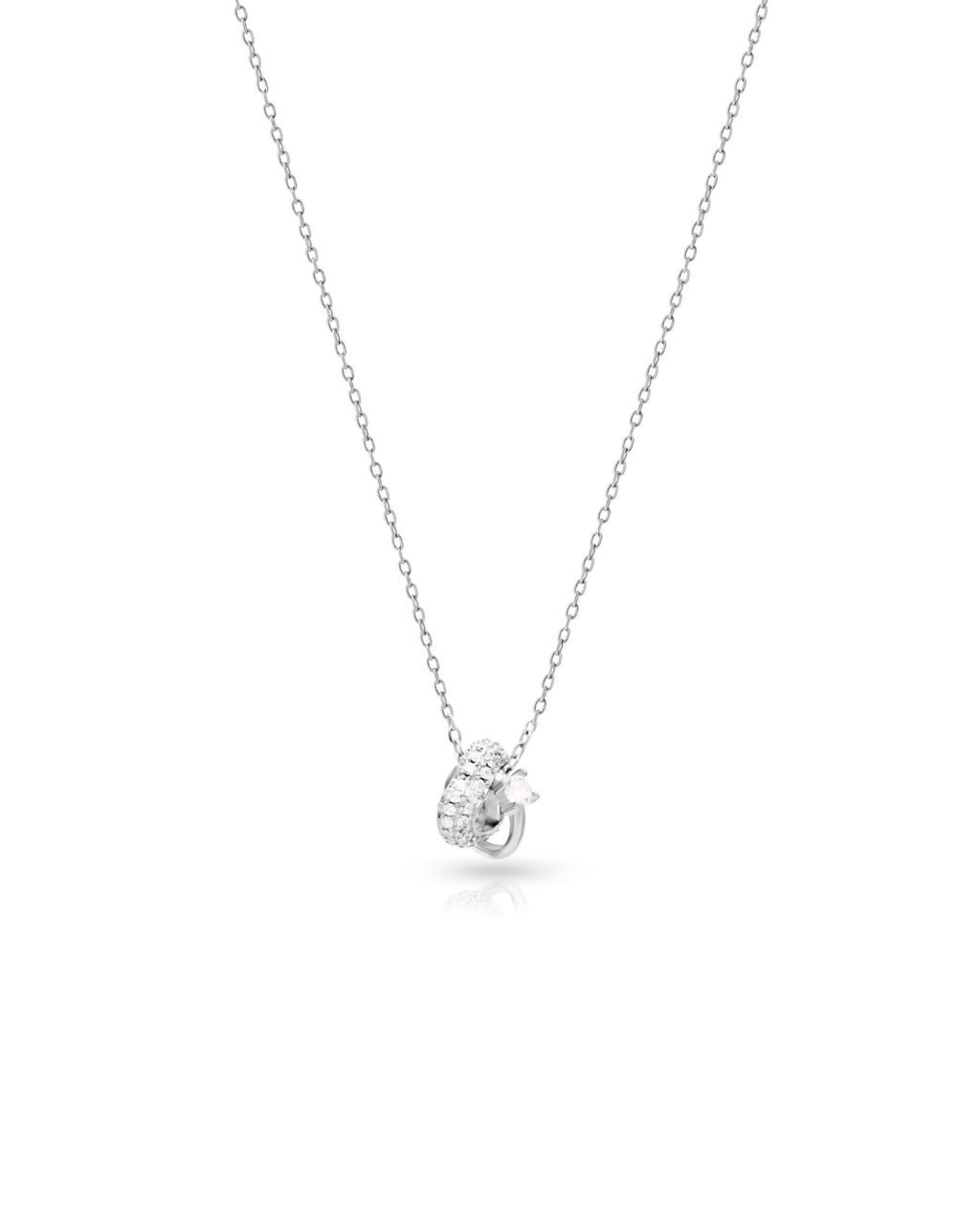 Silver Dazzle Halo Heart Pendant Necklace