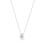 Silver Dazzle Halo Heart Pendant Necklace