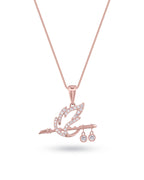 Silver Divine Grace Rose Gold Pendant Necklace