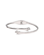 Silver Embrace Hug Bangle Bracelet