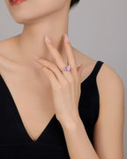 Silver Enchanted Bloom Butterfly Ring