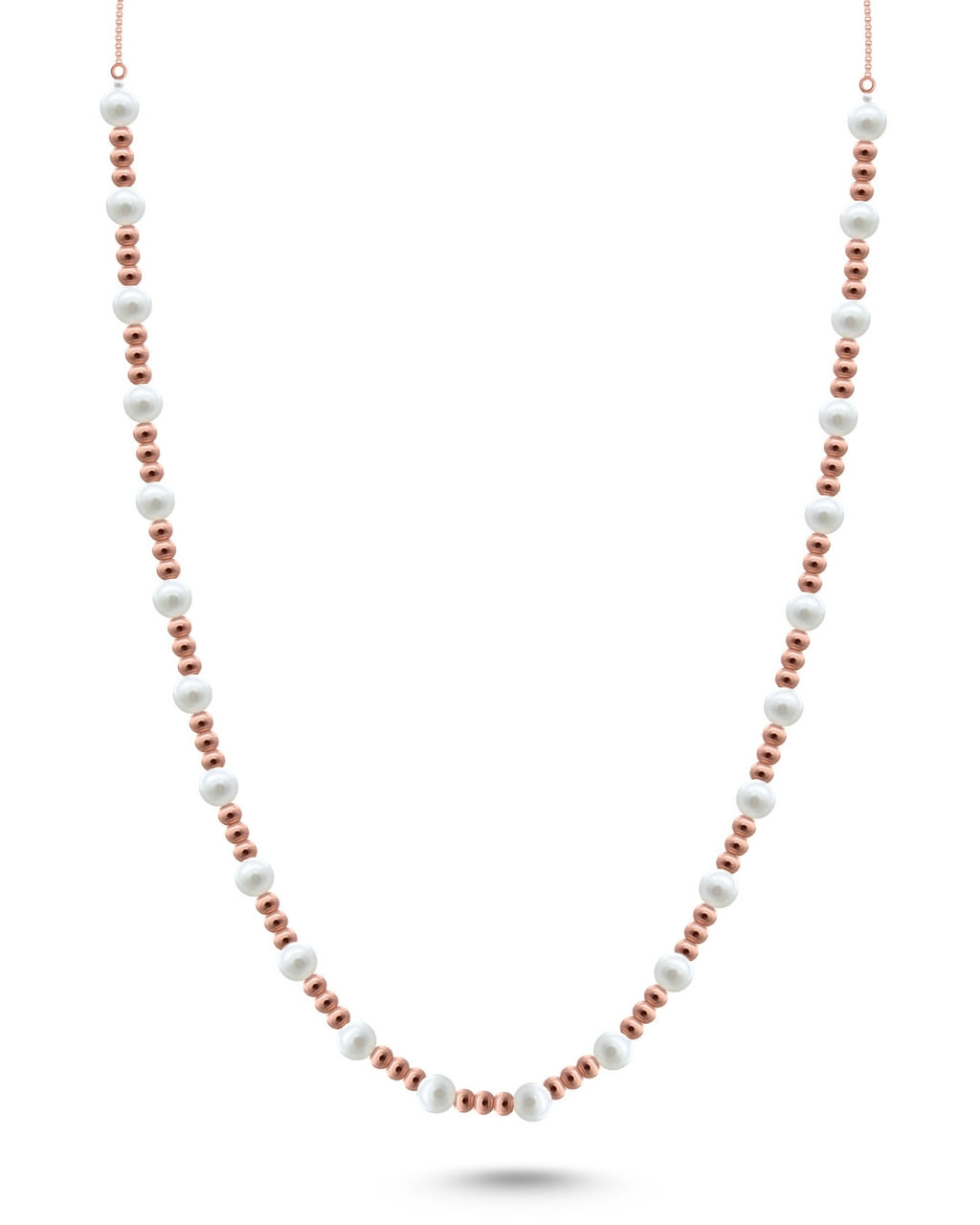 Silver Enchanted Symphony Pearl Bead Pendant Necklace