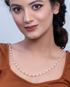 Silver Enchanted Symphony Pearl Bead Pendant Necklace