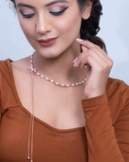 Silver Enchanted Symphony Pearl Bead Pendant Necklace