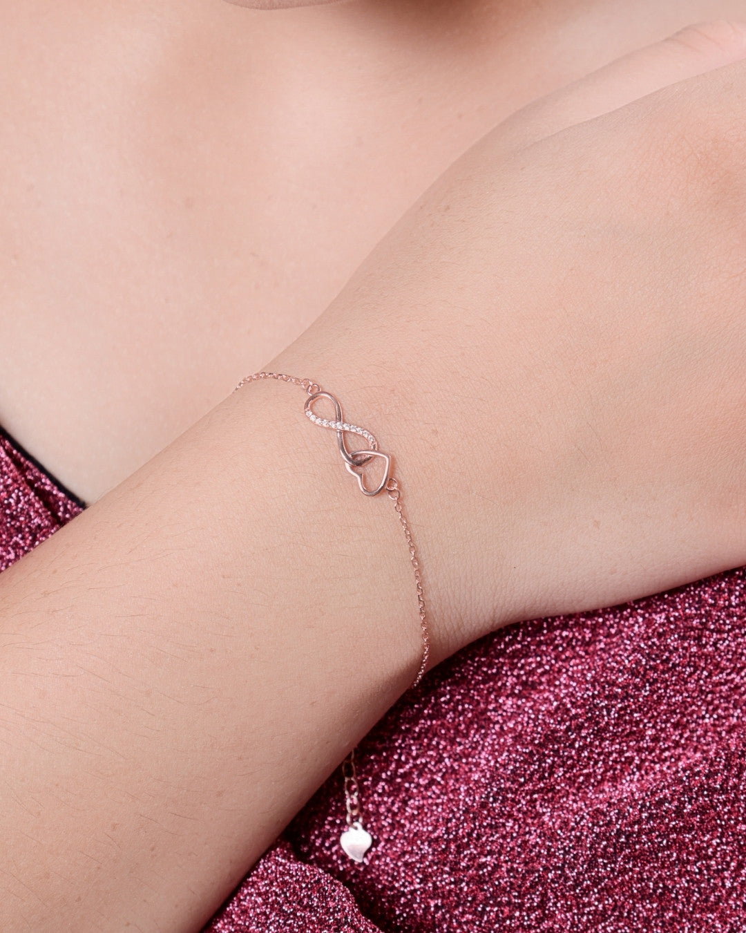 Silver Endless Love Infinity Bracelet
