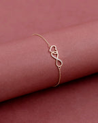 Silver Endless Love Infinity Bracelet