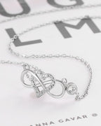 Silver Eternal Bond Infinity Heart Pendant Necklace