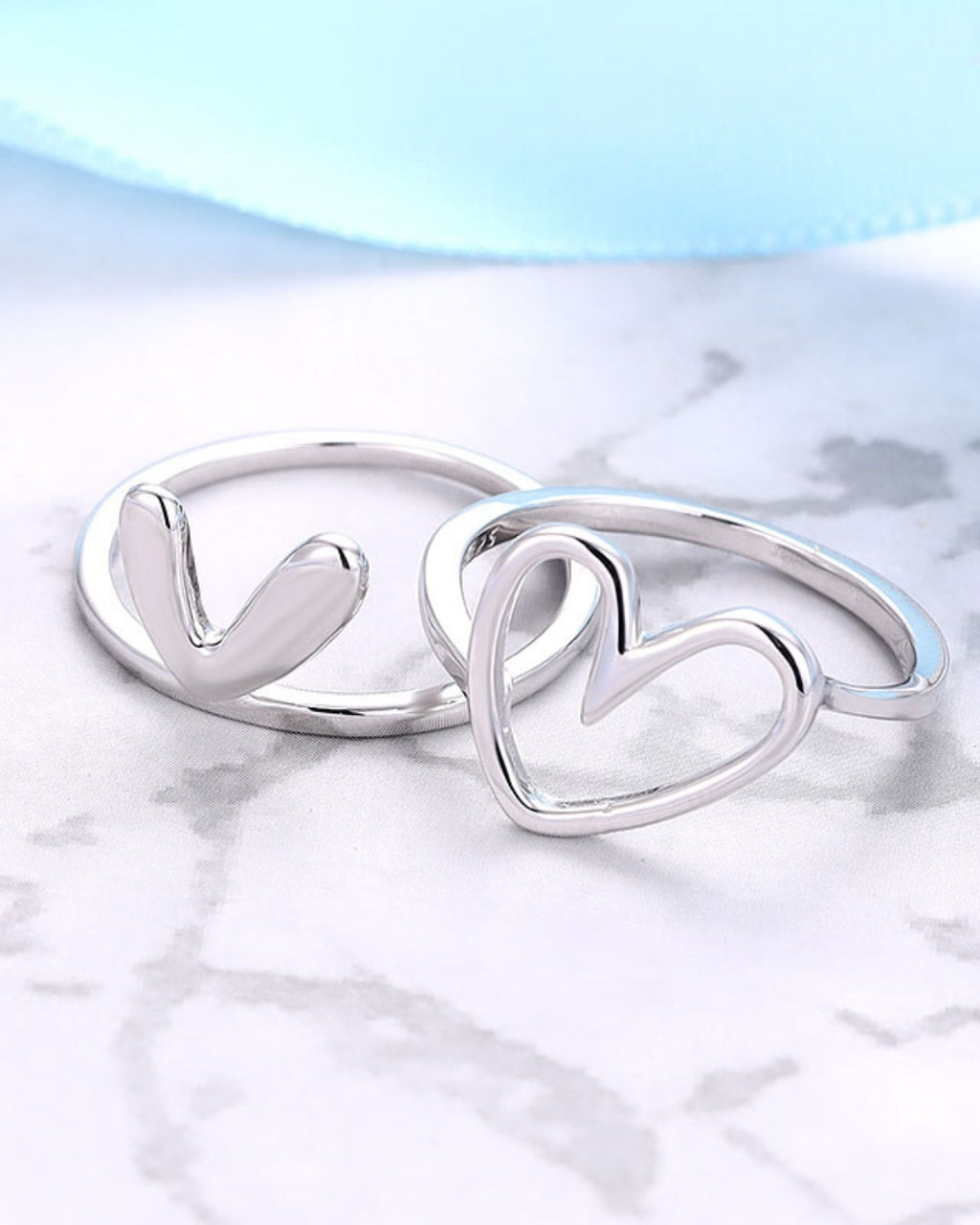Silver Eternal Embrace Heart Ring