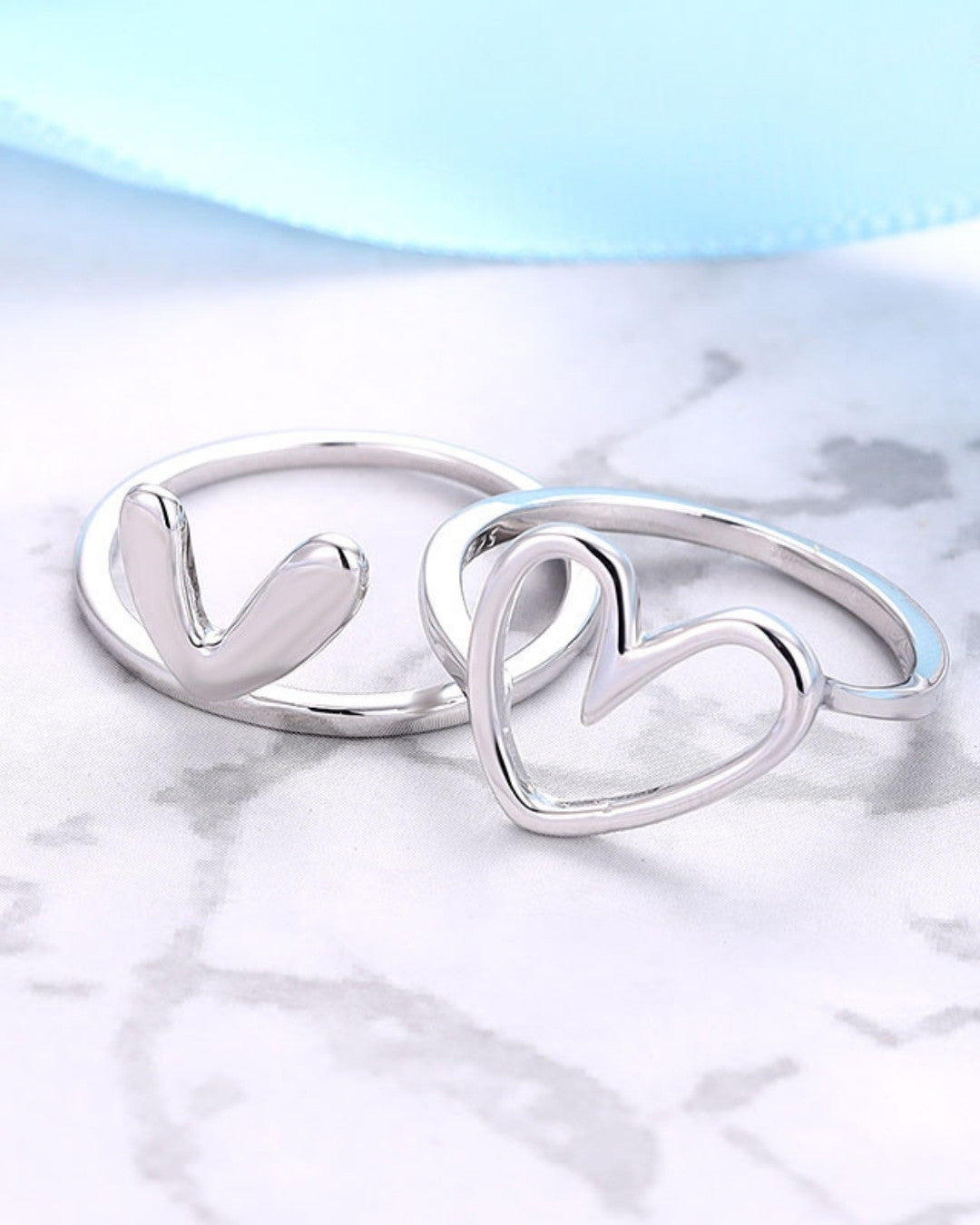 Silver Eternal Embrace Heart Ring