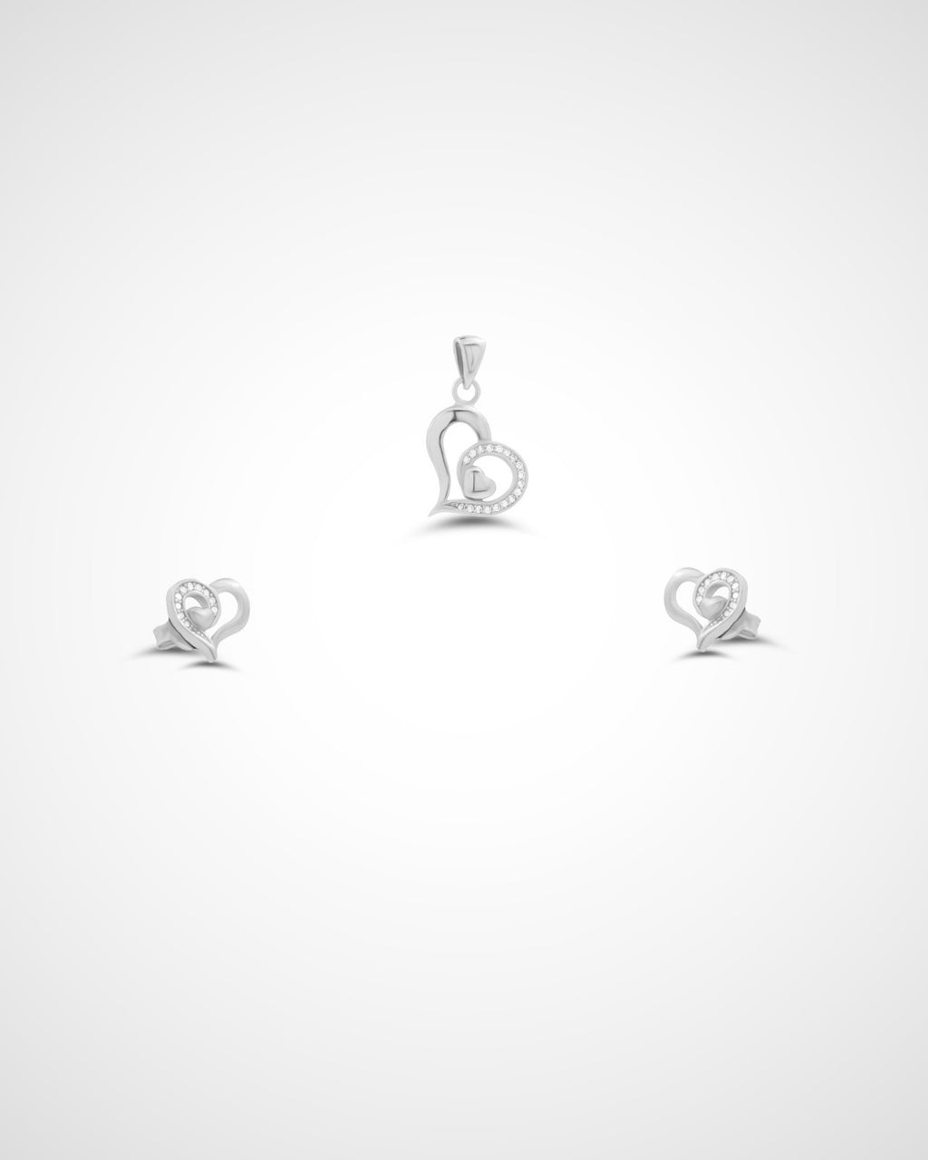 Silver Eternal Embrace Pendant Set
