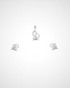 Silver Eternal Embrace Pendant Set