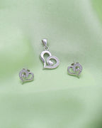 Silver Eternal Embrace Pendant Set